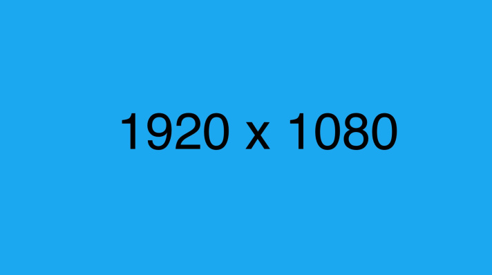 1920 x 1080 written on blue background